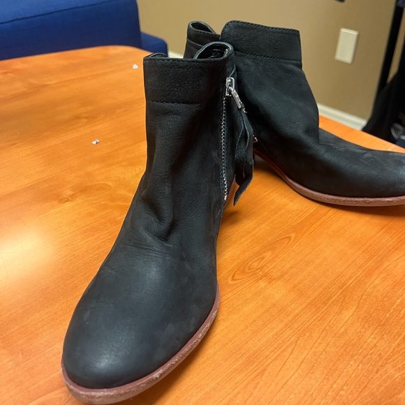 Sam Edelman PACKER Womens 8M Black Suede Leather DualSide Zips Ankle Boots Fall - Picture 8 of 13